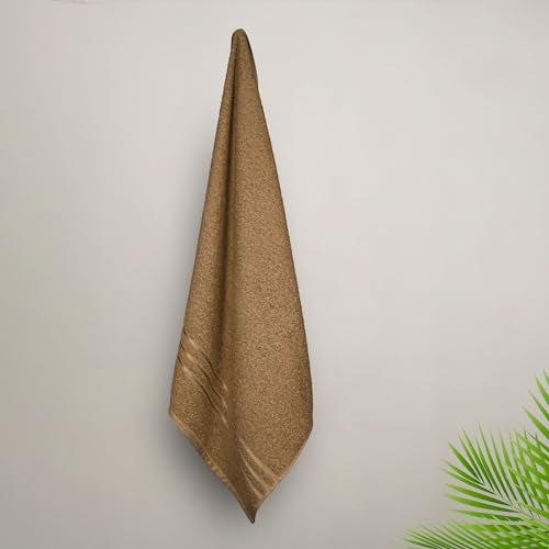 MYTRIDENT Bath Towel for Men/Women - Comfort Living, Quick Drying, Travel Friendly - 1 Piece Large Size 100% Cotton 400 GSM (70cmsx140cms) - Brown - Image 5