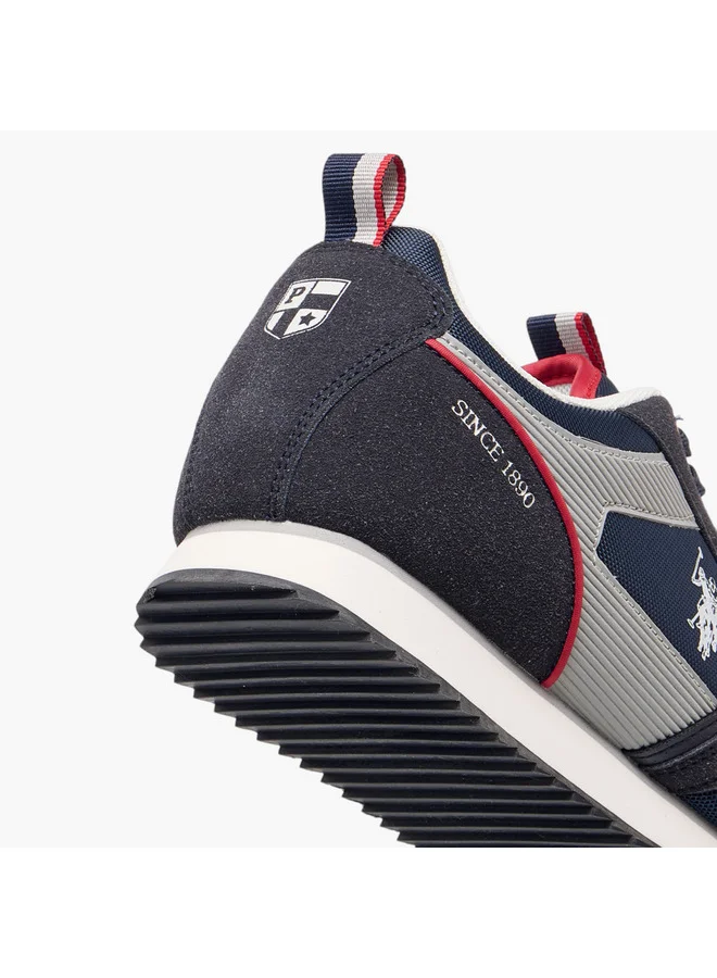 U.S. Polo Assn. Men's Logo Detail Sneakers with Lace-Up Closure