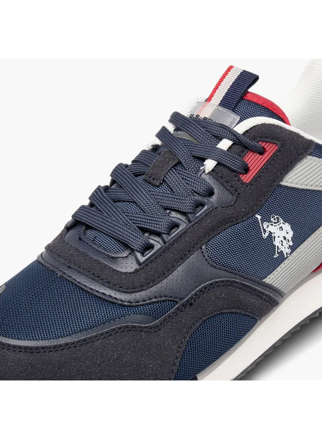 U.S. Polo Assn. Men's Logo Detail Sneakers with Lace-Up Closure