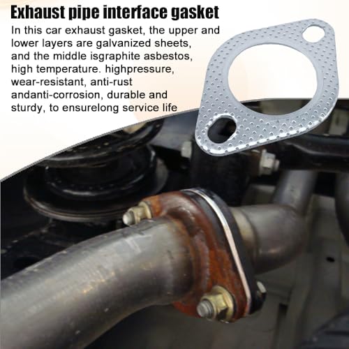 Kutyun 2PCS Car Exhaust Gasket, Ultra Seal 2-Bolt 3-Inch Exhaust Flange Gasket Standard Exhaust Gaskets, High Temp Exhaust Flange Gaskets Car Accessories (3IN) - Image 4