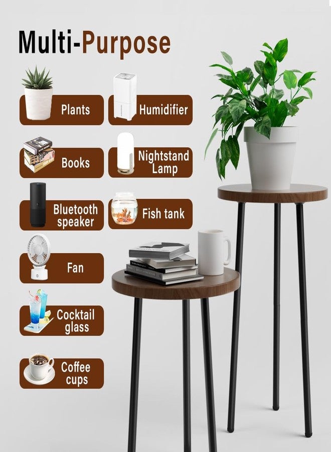SAKSUN Plant Stand Indoor, Mid Century Plant Holder 2 Pack , Corner Plant Stand Modern Plant Table for Indoor Plants Home & Garden Decor , Outdoor Plant Stands for Patio Garden Office Living Room - Image 5