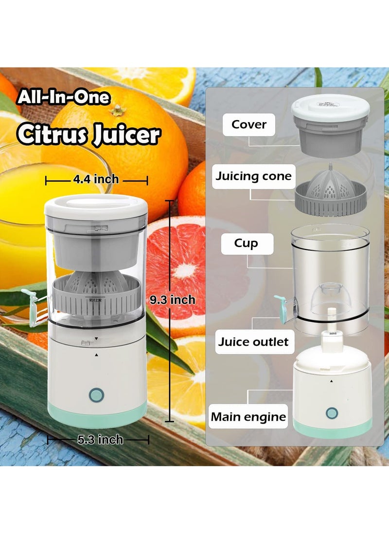Portable Electric Citrus Juicer, Automatic Household Electric Juicer, Portable Rechargeable Juicer, Orange Juice Squeezer, Rechargeable Juicer Machine with USB, for Orange, Lemon, Grapefruit