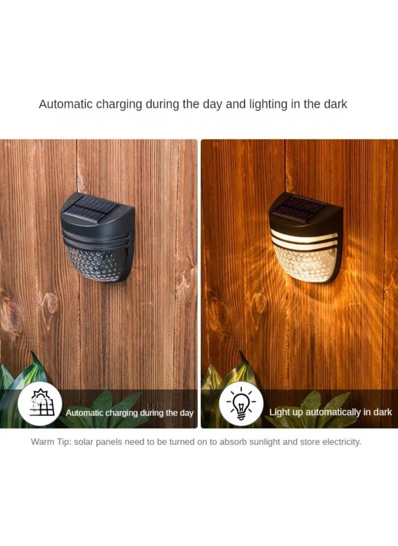 BLUE CORAL 4 Pack Home Lighting Solar Decorative Light Dustproof 2800-3200k Solar Wall Light Outdoor Lighting Ip54 Waterproof Solar Corridor Lamp  - Image 5