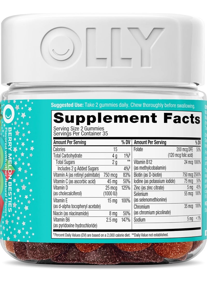 OLLY Teen Girl Multi, Berry Melon - 70 Gummies - Image 2
