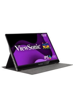 ViewSonic VS ViewSonic VG1655 15.6 Inch 1080p Portable Monitor with 2 Way Powered 60W USB C, IPS, Eye Care, Dual Speakers, Built-in Stand with Smart Cover  - Image 1