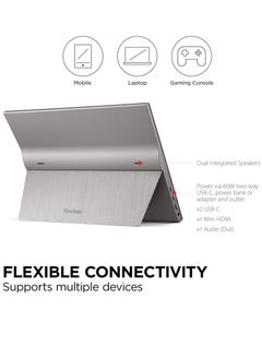 ViewSonic VS ViewSonic VG1655 15.6 Inch 1080p Portable Monitor with 2 Way Powered 60W USB C, IPS, Eye Care, Dual Speakers, Built-in Stand with Smart Cover  - Image 5