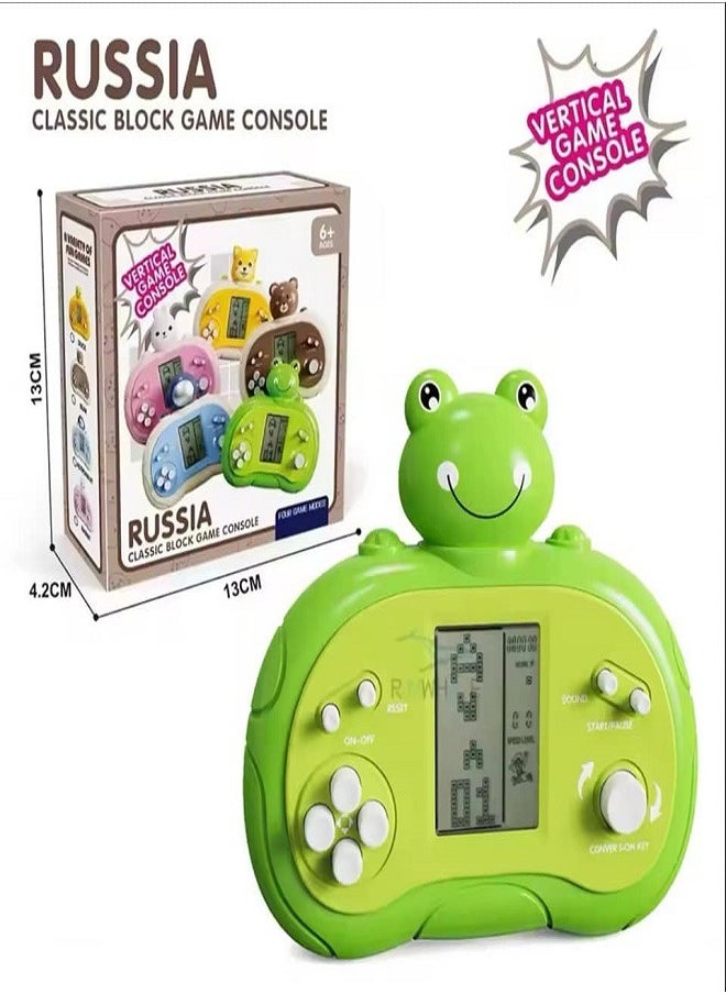 Generic Handheld Retro Brick Game Console Built-in Classic Games, Puzzle Children's Game Console - 2025 Best Gifts (Frog)  - Image 1