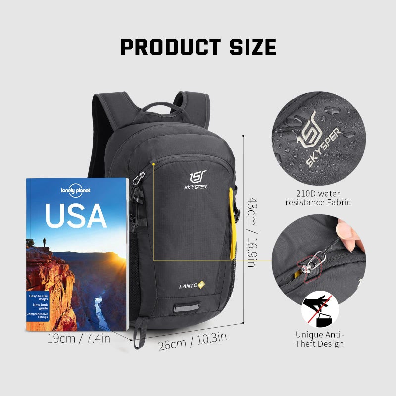 SKYSPER Small Hiking Backpack, 20L Lightweight Travel Backpacks Hiking Daypack for Women Men - Image 5