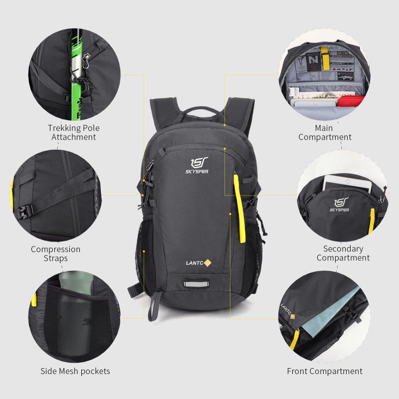 SKYSPER Small Hiking Backpack, 20L Lightweight Travel Backpacks Hiking Daypack for Women Men - Image 4