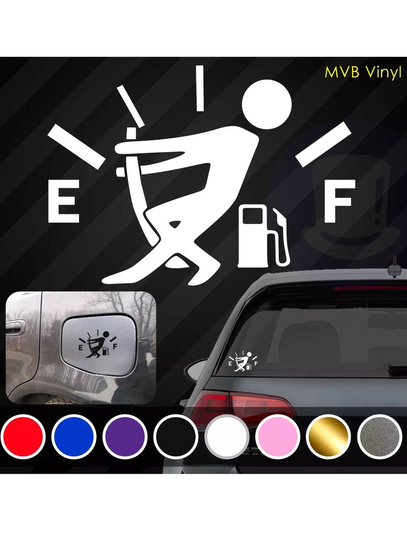 مخطوطات ملصقات سيارة مضحكة لاستهلاك الغاز العالي ملصقات فارغة لمقياس الوقود (أبيض) - Image 2