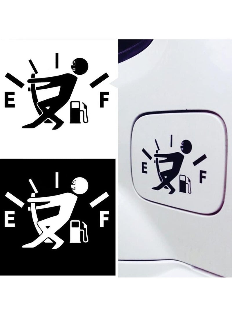 مخطوطات ملصقات سيارة مضحكة لاستهلاك الغاز العالي ملصقات فارغة لمقياس الوقود (أبيض) - Image 4