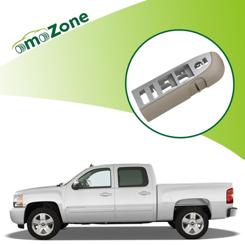 omoZone غطاء إطار مفتاح النافذة omoZone لسيارات شيفروليه سيلفرادو و GMC سييرا (2010-2014) - كشمير - Image 2