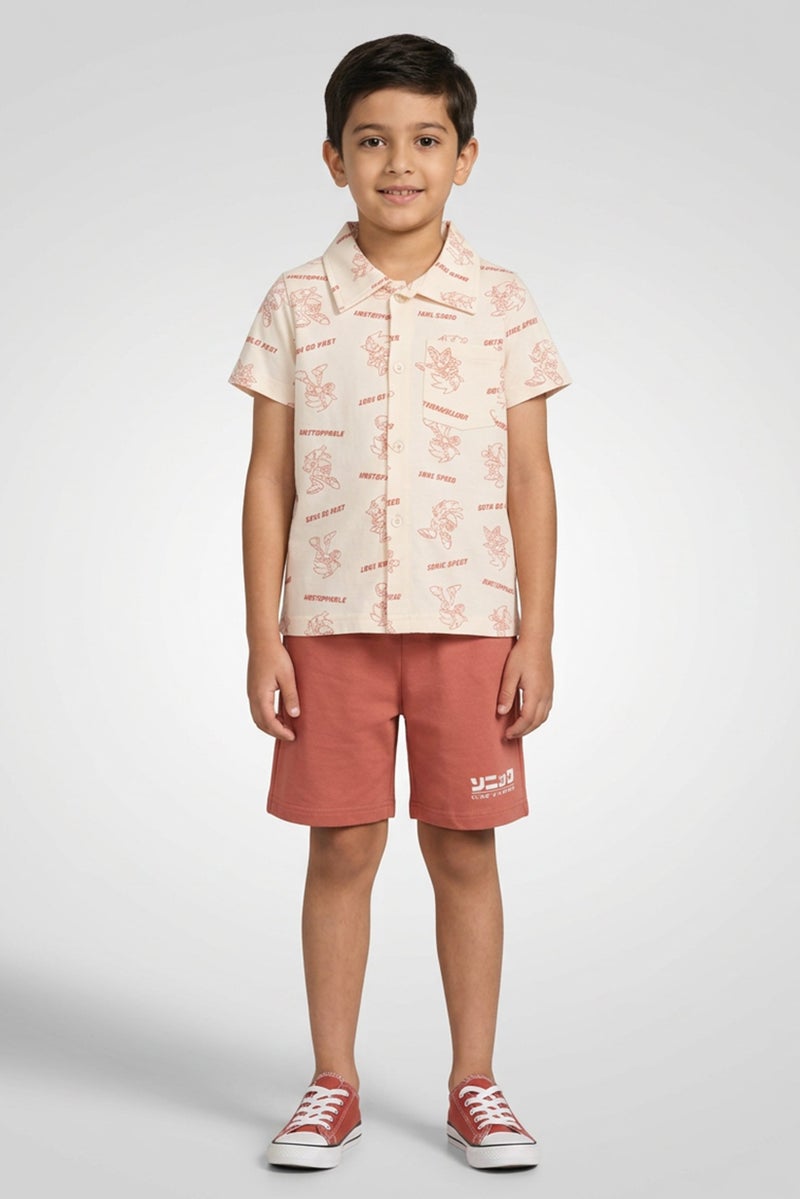 SONIC Kids Boy 2 Pieces Short Sleeve Top And Bottom Set, Multicolor - Image 1