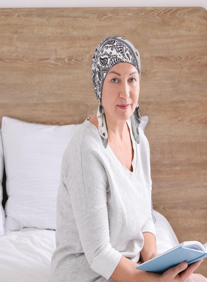 DACKRITO 4 Pieces Chemo Headwear for Women, Pre-Tied Head Scarf Cancer Headwear for Hair Loss - Image 4