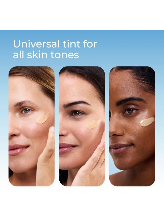 Eucerin لوشن واقي شمس للوجه بتأثير ملون SPF 50 مع حمض الهيالورونيك، واقي شمس ملون للوجه، لون قابل للدمج لجميع ألوان البشرة، غير كوميدوغينيك ومضاد للحساسية، زجاجة 2.5 أونصة سائلة - Image 5