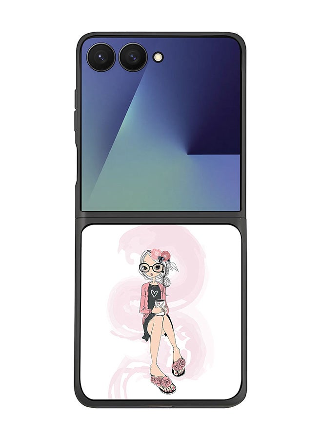Stylizedd For Samsung Galaxy Z Flip7 Case,Slim fit Camera Protection, Shockproof Thin Phone cover  - Nerdy Cute - Image 1