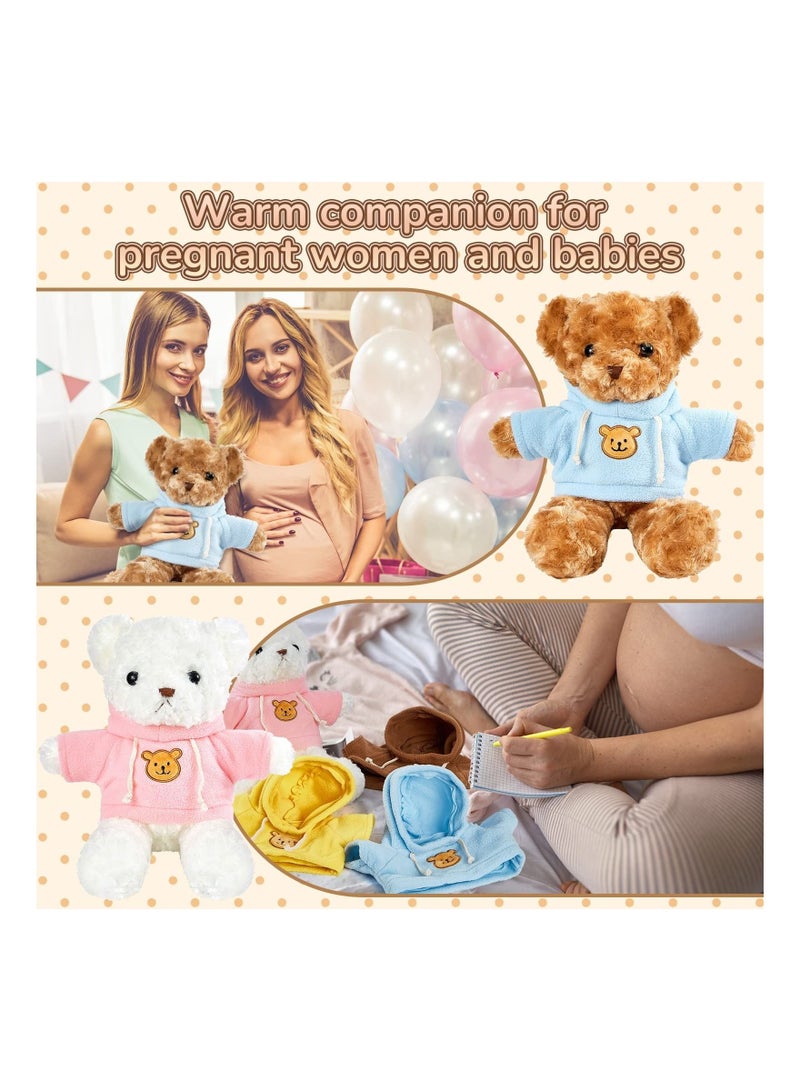 KASTWAVE 5 Pcs Bear Clothes, Various Colors Tee Bear Hoodie, Bear Sublimation, Classic Tiny DIY Clothes for Bears Plush Bear Clothes Crew Neck Stuffed Animal Clothes Fit 35-45CM Stuffed Bear Dolls  - Image 2