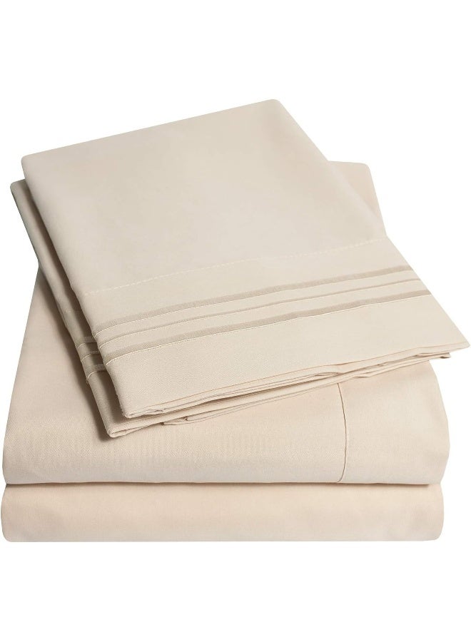 Sweet Home Collection 1500 Supreme Collection Queen Sheet Sets Sage Green  Luxury Hotel Bed Sheets and Pillowcase Set for Queen Mattress  Extra Soft Elastic Corner Straps Deep Pocket Sheets Queen Sage Green  - Image 5