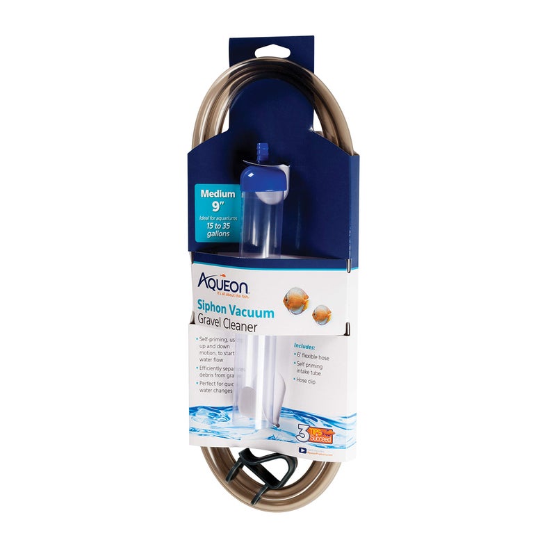 Aqueon Aquarium Siphon Vacuum Gravel Cleaner Medium - 9 Inches - Image 1