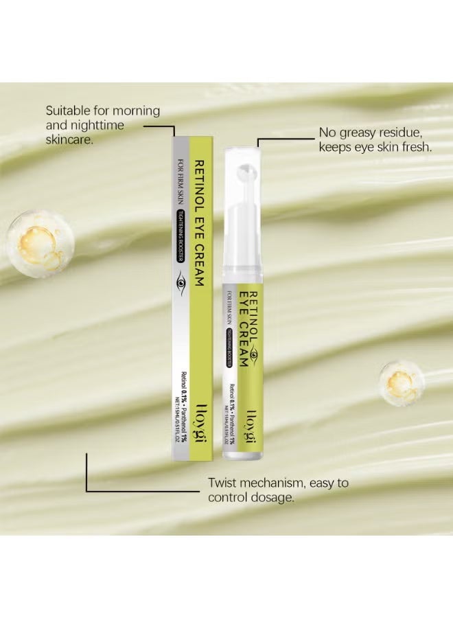 Hoygi Retinol Eye Serum Roll-On: Smoothing & Hydrating, Fades Dark Circles & Lines, Daily Morning & Night Care, Anti-Aging Eye Treatment - Image 4