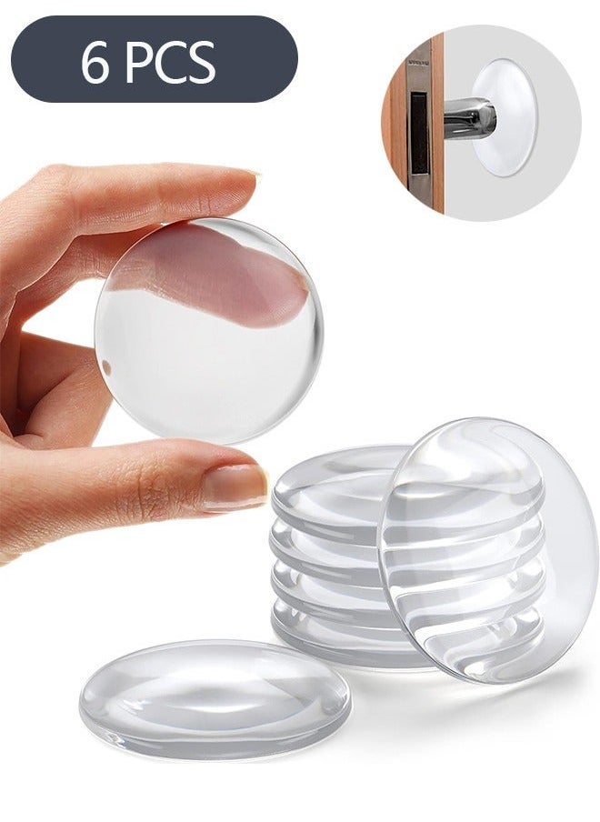 Generic - 5-Piece Door Stopper Wall Protector, Transparent Strong Adhesive No Mark Generici-Collision Mat, Round Shock Wall Shield Cushion for Home Office Wall Protector from Door Knobs - Image 1