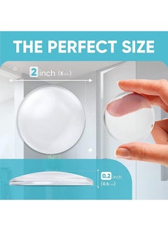 Generic 5-Piece Door Stopper Wall Protector, Transparent Strong Adhesive No Mark Generici-Collision Mat, Round Shock Wall Shield Cushion for Home Office Wall Protector from Door Knobs  - Image 2