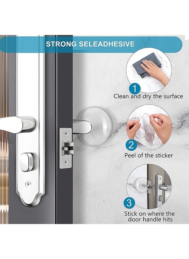 Generic - 5-Piece Door Stopper Wall Protector, Transparent Strong Adhesive No Mark Generici-Collision Mat, Round Shock Wall Shield Cushion for Home Office Wall Protector from Door Knobs - Image 1