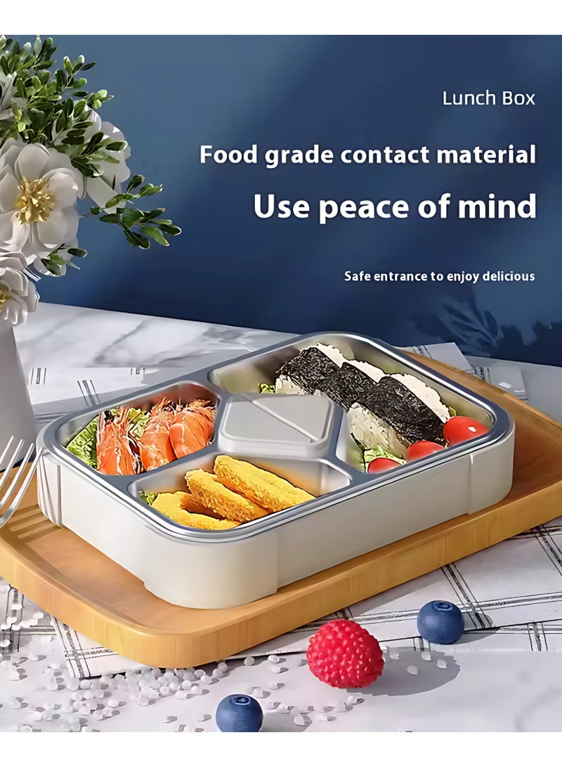 Twisoo Stainless Steel Lunch Box – Stackable Food Container with Leak-Proof Seal, Waterproof Compartments, Fresh-Keeping Bento Box for Adults & Kids, Simple Modern Design  - Image 2