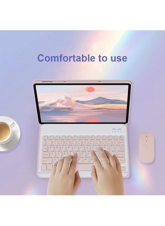 Generic - Arabic and English Backlit Keyboard Case Compatible with Huawei MatePad SE 11 inch 2024, Detachable Wireless Keyboard Leather Smart Cover with Mouse For MatePad SE 11'' - Image 1
