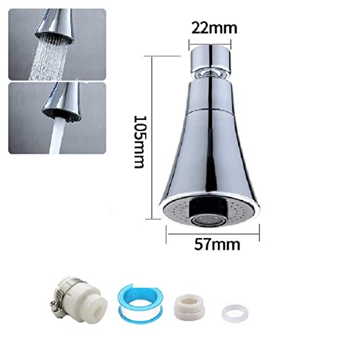 VELINEX® 360 Degree Rotation Kitchen Tap Aerator, Water Saving Health Faucet, 2 Mode Sprayer, Kitchen Extender (Faucet-F Short Without Nozzle) - Image 5