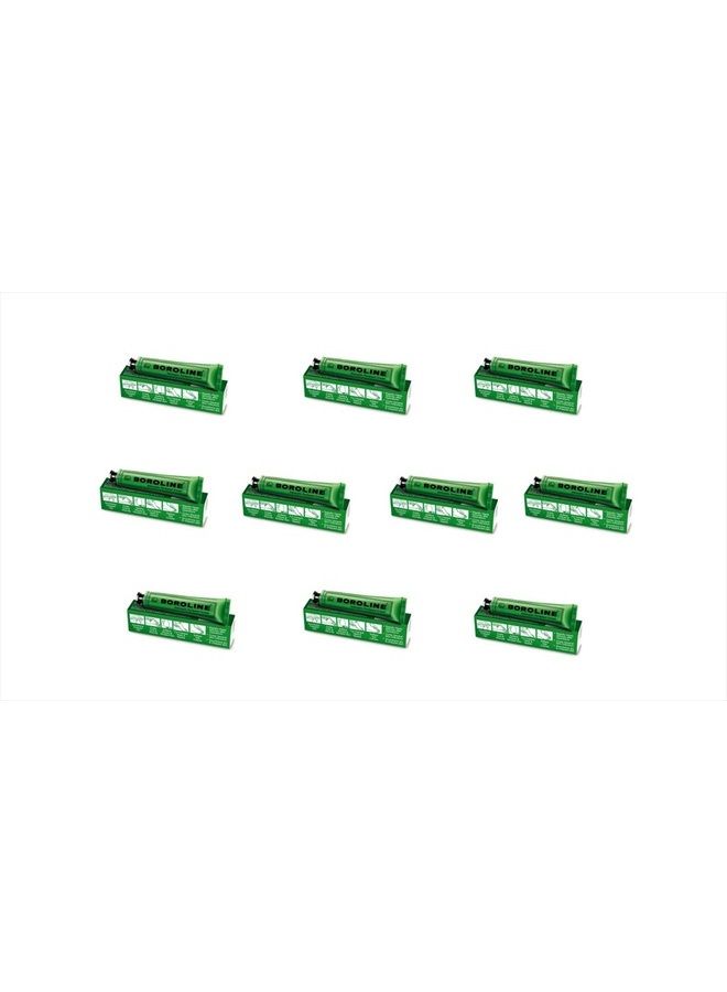 BOROLINE Pack of 10 - Boroline Anti-Septic Cream - Cures Cuts, Wounds, Cracked Heels, General Skin Infections