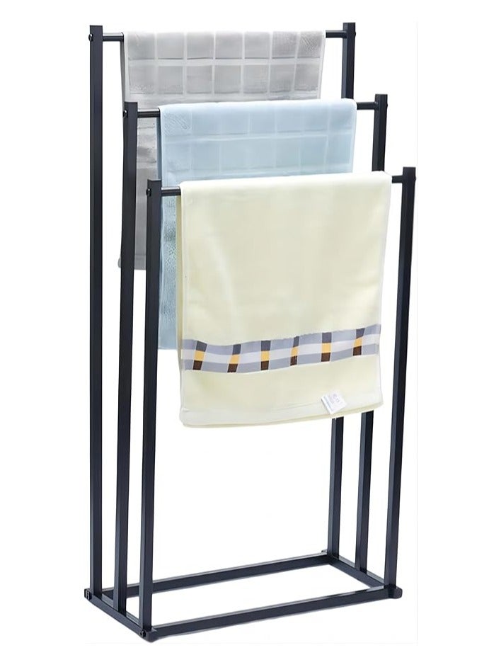 Cool Baby 3 Tier Freestanding Towel Rack Multifunctional Drying Stand with 3 Bars Metal Towel Holder  - Image 1