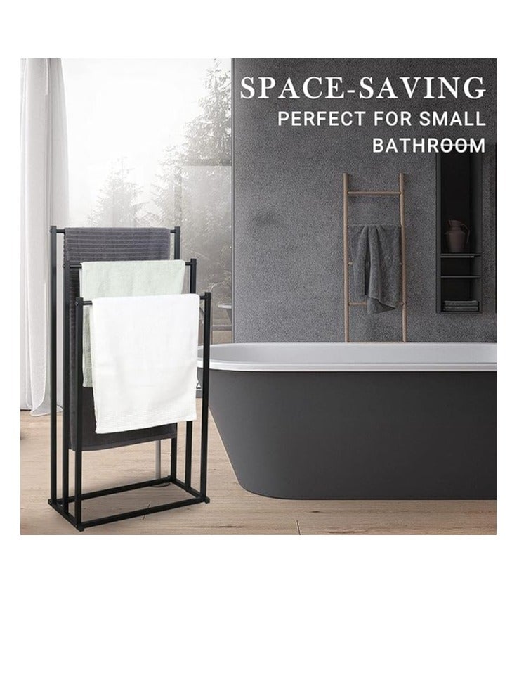 Cool Baby 3 Tier Freestanding Towel Rack Multifunctional Drying Stand with 3 Bars Metal Towel Holder  - Image 5