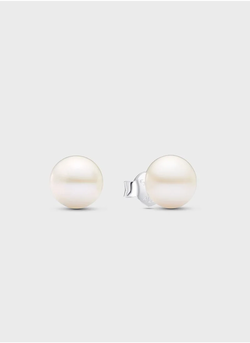 باندورا Treated Freshwater Cultured Pearl 7Mm Stud Earrings