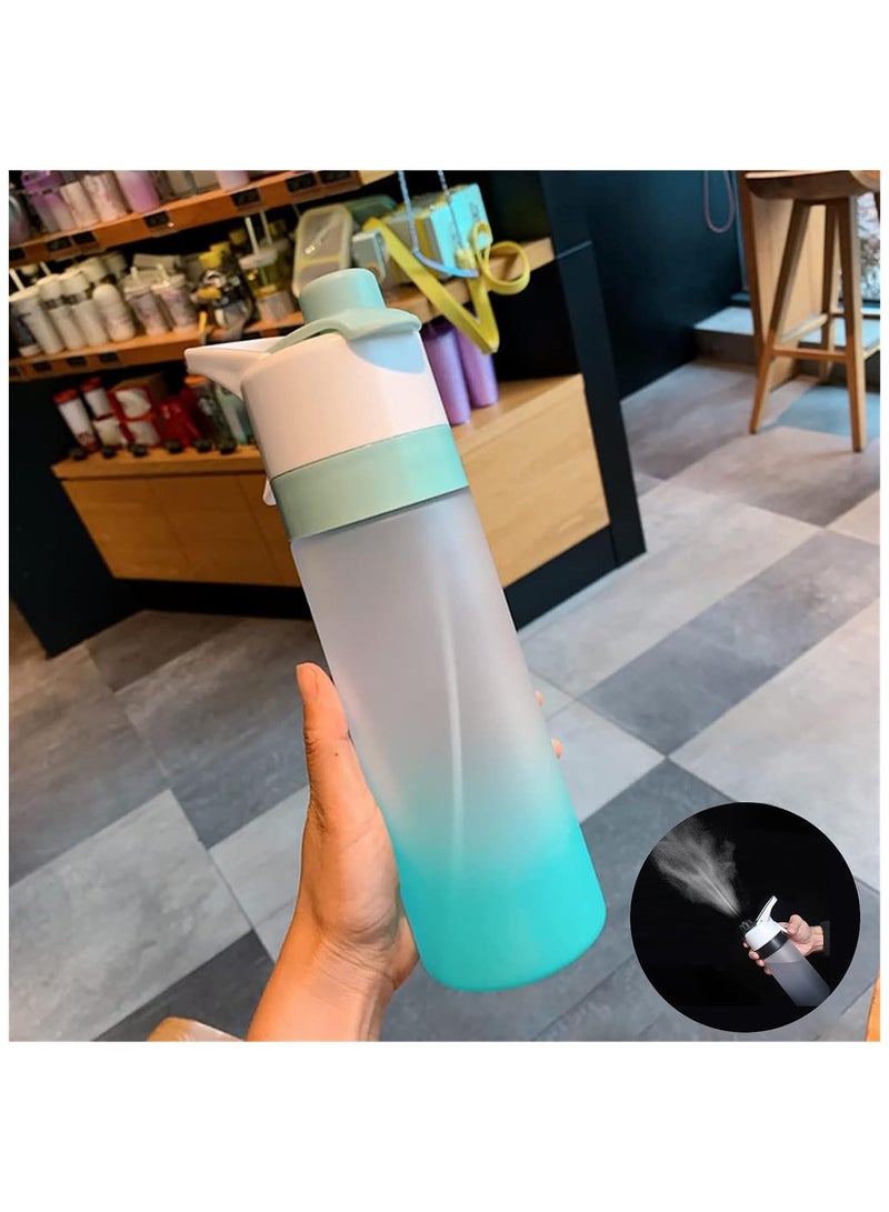 Spray Water Bottle, 700ml Gym Bottle with Leak Proof, Mist Spray Water Bottle, Sport Water Bottles with BPA Free, Portable Water Bottle for Fitness, Camping, Outdoor Sports (Blue) - Image 2