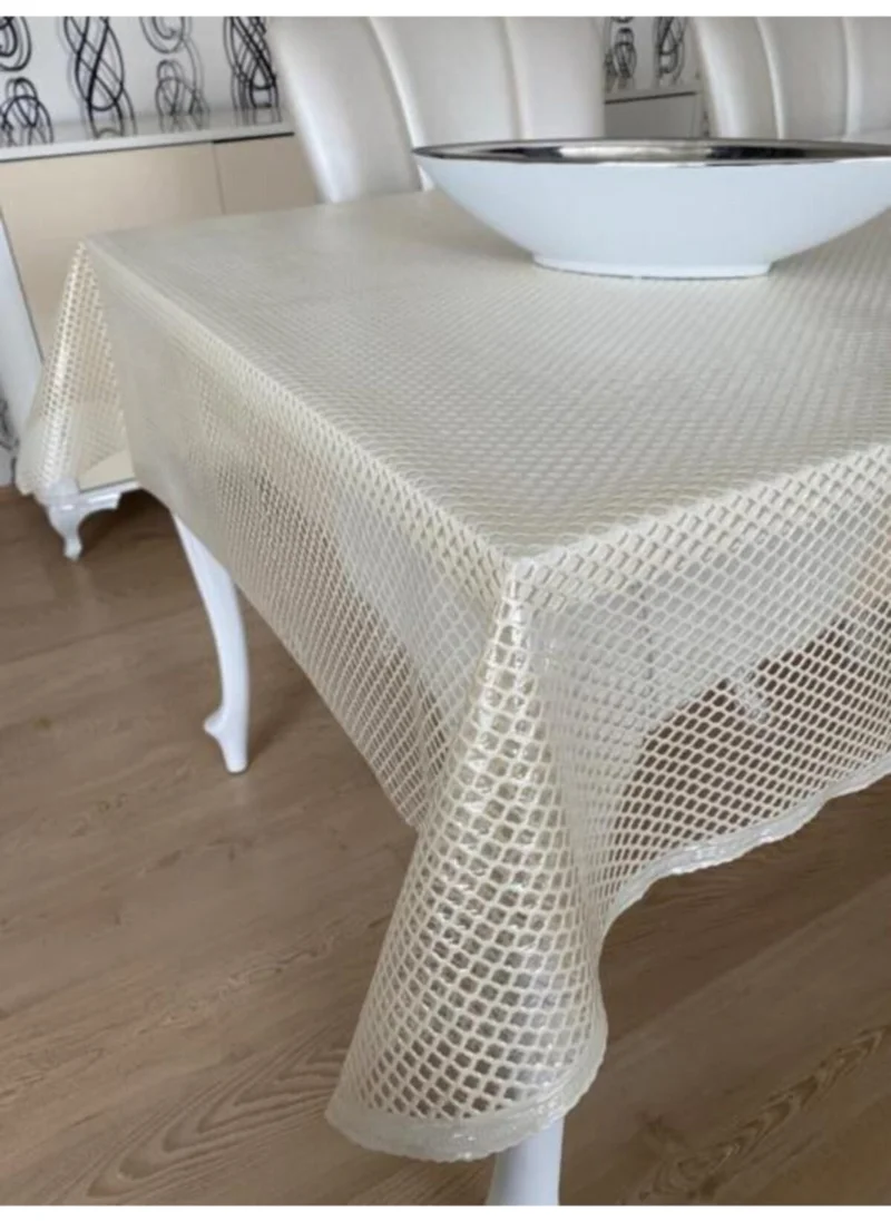 الستايل Transparent Coated Honeycomb Pattern PVC Tablecloth