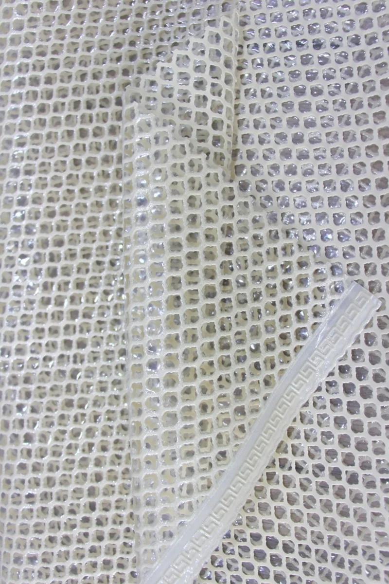 ستايل Transparent Coated Honeycomb Pattern PVC Tablecloth