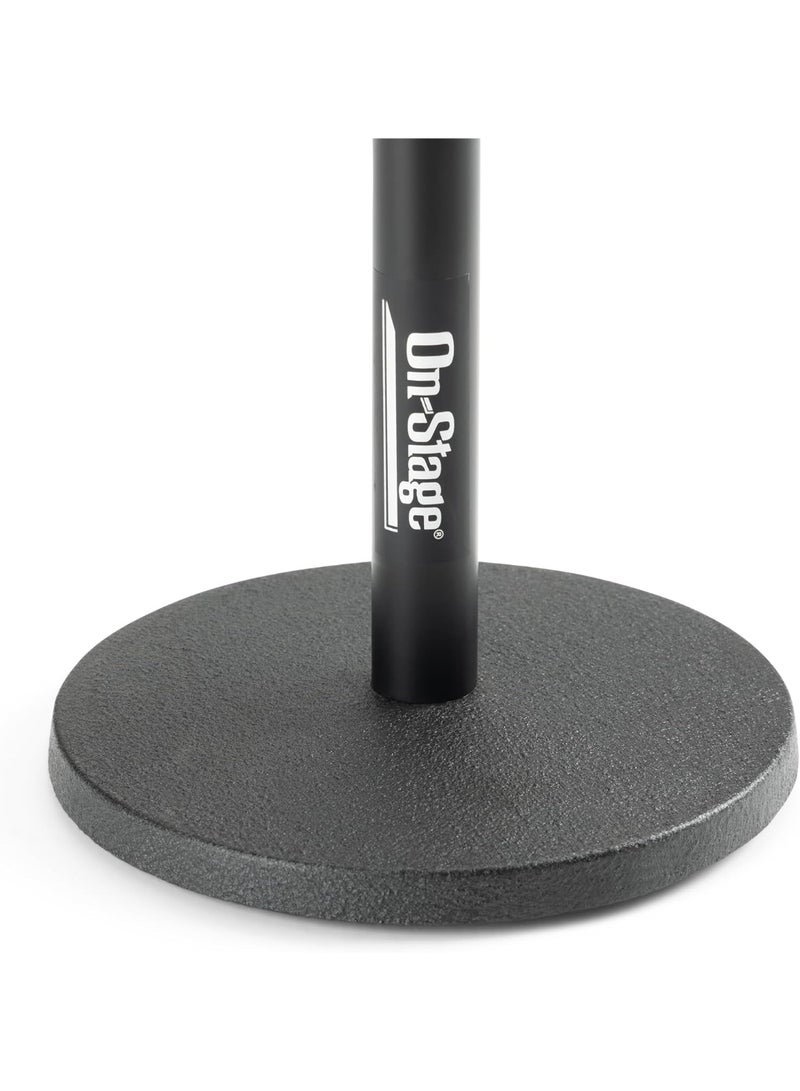 OnStage حامل ميكروفون مكتبي قابل للتعديل DS7200B من On-Stage (للتسجيل، البث، البودكاست، الجيتار، الطبول والمضخمات، ارتفاع قابل للتعديل، قاعدة وزن دائري، خيوط 5/8 بوصة-27، معدني، أسود) - Image 5