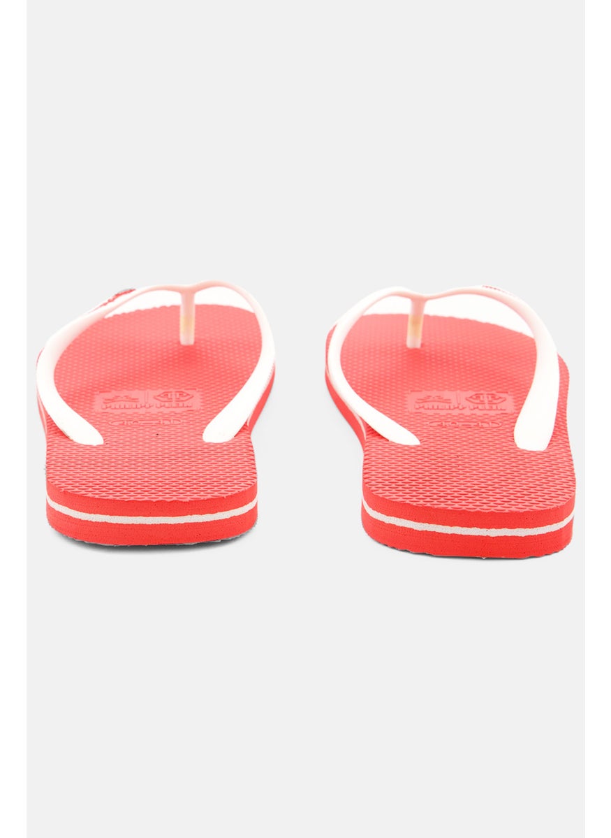 PHILIPP PLEIN Men Slip On Brand Logo Slippers, Red  - Image 2