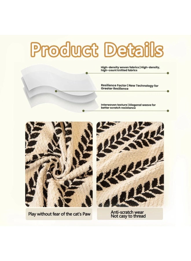 Chenille Sofa Cover Couch Protector Slipcover Anti-Scratch Cat Proof Pet Furniture Cover | Double-Sided Thick Chenille Sofa Throw with Tassels | Universal Fit 1 2 3 4 Seater L Shape U Shape Sofa | Modern Solid Color - Image 5