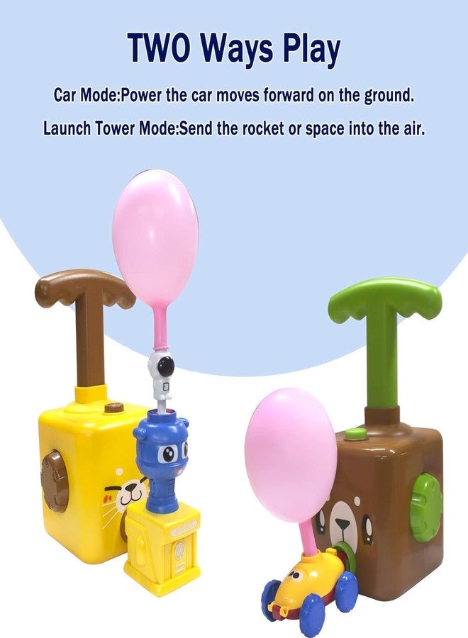 WISHDIAM Balloon Launcher Toy Set, Balloon Powered Cars, Creative Inflatable Pump Racing Car, Scientific Experiment Intelligence Education Preschool Children's Toys (Duck) - Image 4