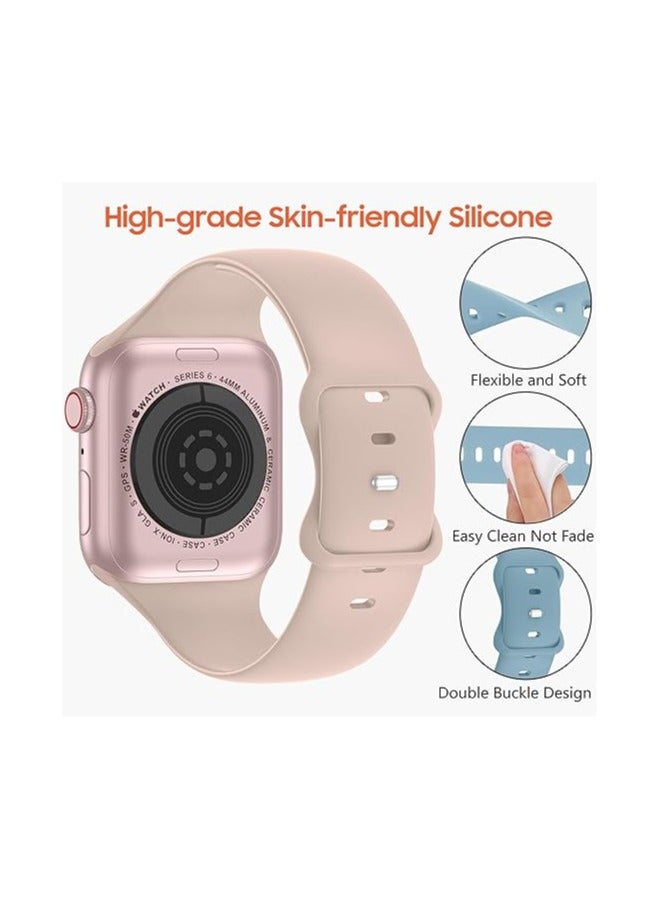 HablTech Sport Silicone Band Compatible with Apple Watch 38mm/40mm/41mm/42mm Classic Soft Replacement Strap Applicable to iWatch Series 11/10/9/8/7/6/5/4/SE/SE2/SE3 - Image 2