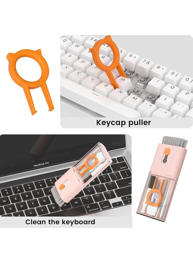 Cleaning Kit for Airpods 10 in 1 Keyboard Cleaner with Brush Headphone Cleaning Pen, Multifunctional Cleaning Set for Camera, Laptop, PC Monitor, Phone, Pink - Image 4