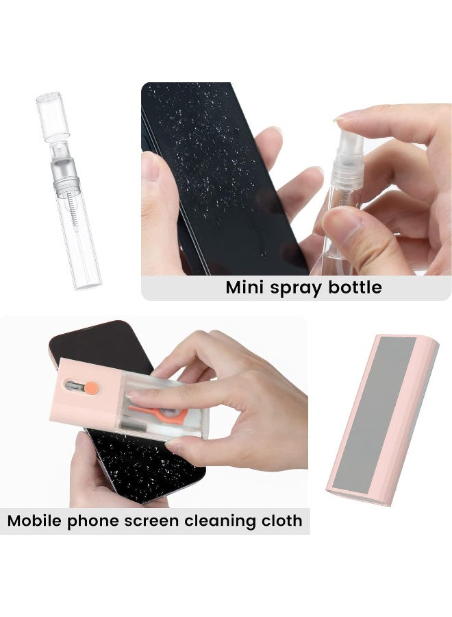 Cleaning Kit for Airpods 10 in 1 Keyboard Cleaner with Brush Headphone Cleaning Pen, Multifunctional Cleaning Set for Camera, Laptop, PC Monitor, Phone, Pink - Image 5