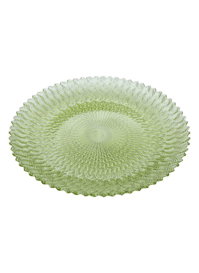 Alsaif Glass Serving Plate 32X32X3 Cm Green  - Image 2