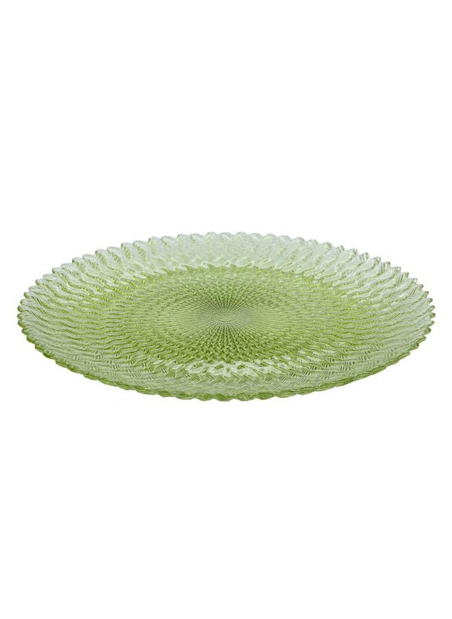 Alsaif Glass Serving Plate 32X32X3 Cm Green  - Image 1