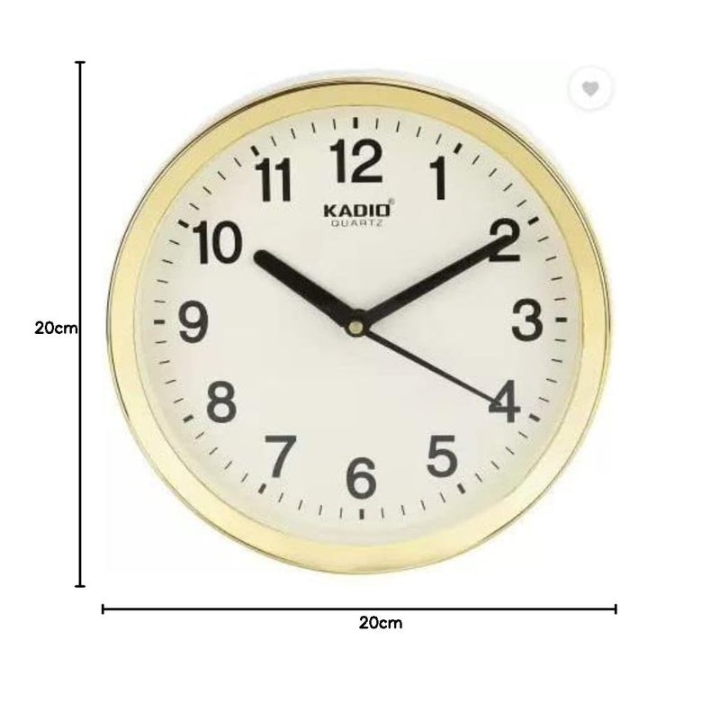 Analog 20 cm X 20 cm Wall Clock (Beige, with Glass, Standard)