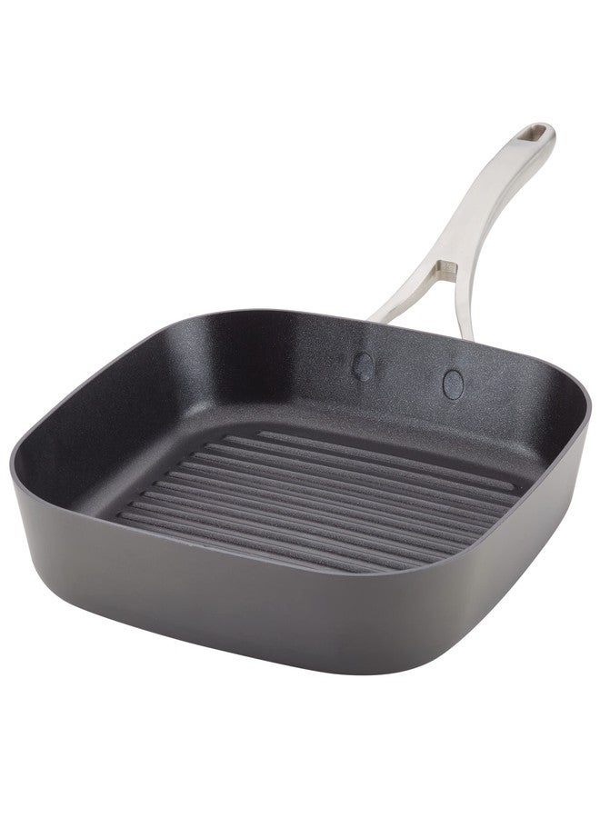 Anolon Allure Hard Anodized Nonstick Deep Square Griddle Pan/Grill, 11 Inch - Dark Gray - Image 1