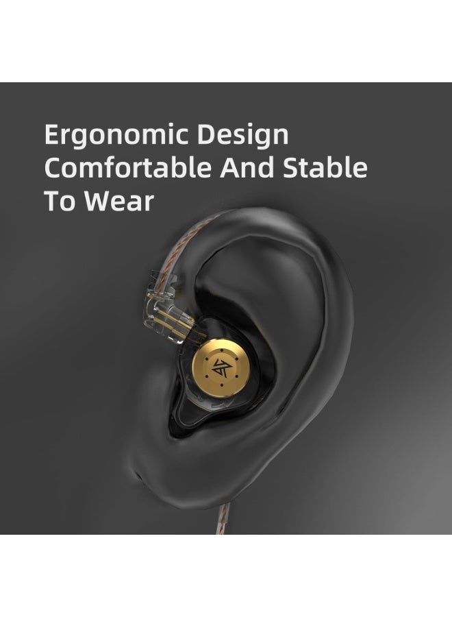 KZ EDX PRO in Ear Monitor IEM Wired Earbuds Earphones 1DD Wired Ear Buds HiFi Deep Bass with 1DD New 3.5mm Dynamic Driver Over Ear Headset with Detachable Cable with Mic Black - Image 4