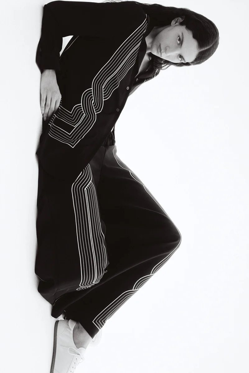 H&M Printed pull-on trousers